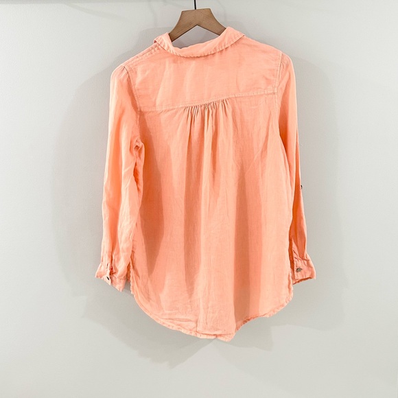 Sigrid Olsen Linen Tunic Orange Size Small - Picture 5 of 5